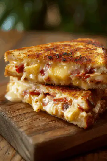 Hawaiian Pizza Grilled Cheese Sandwich