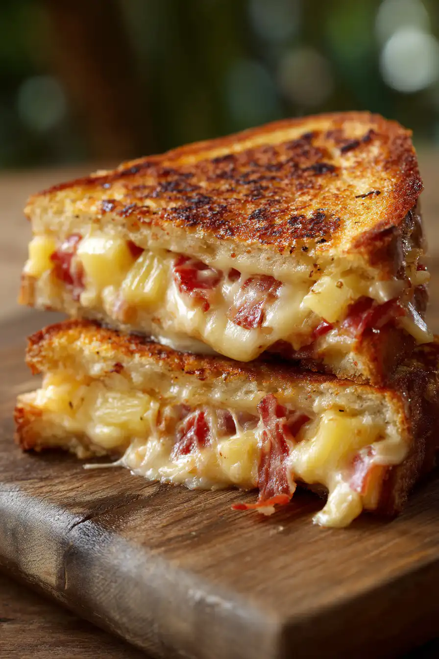 Hawaiian Pizza Grilled Cheese Sandwich