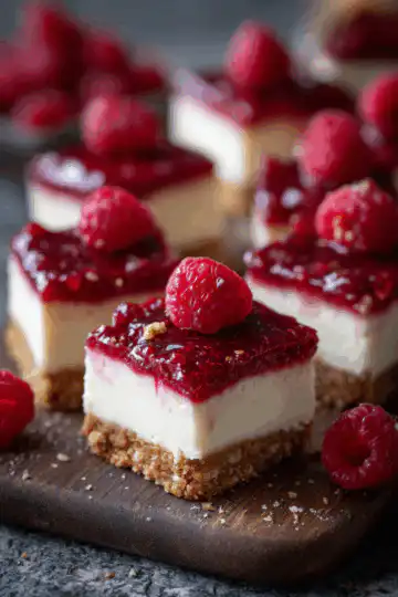 Heavenly Raspberry Cheesecake Bars