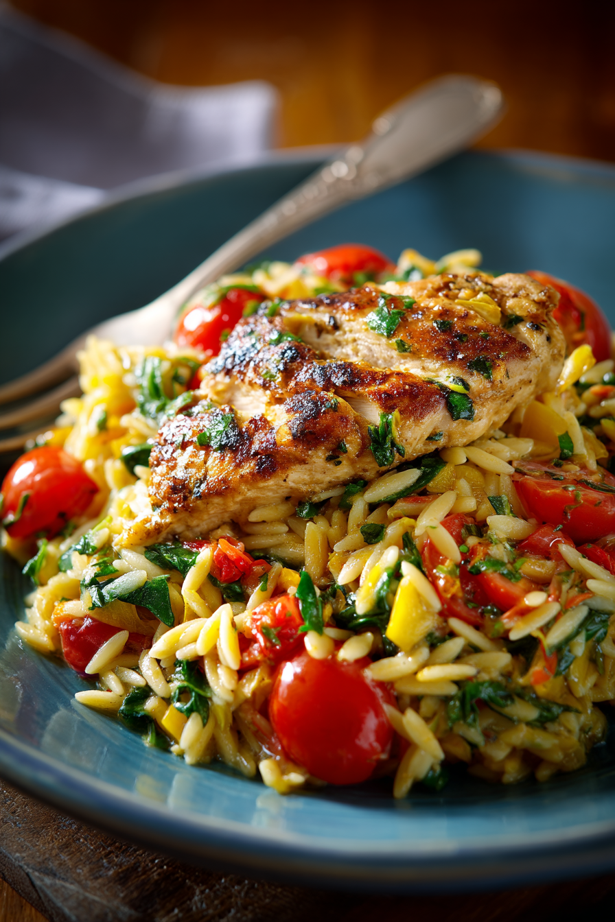 High Protein Chicken Orzo