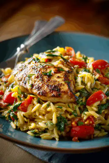 High Protein Chicken Orzo