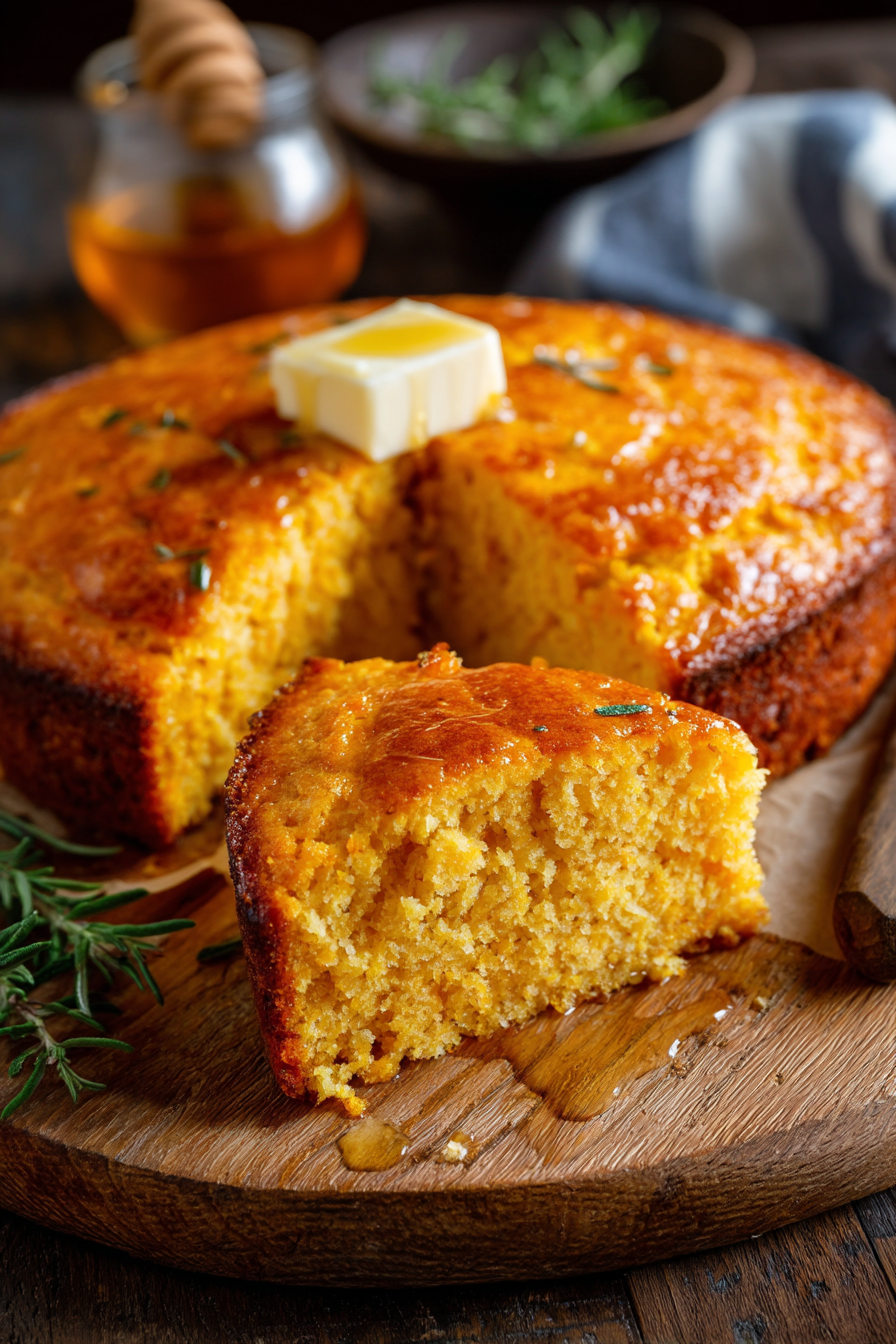 Honey Butter Sweet Potato Cornbread