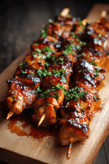 Honey Garlic Chicken Skewers