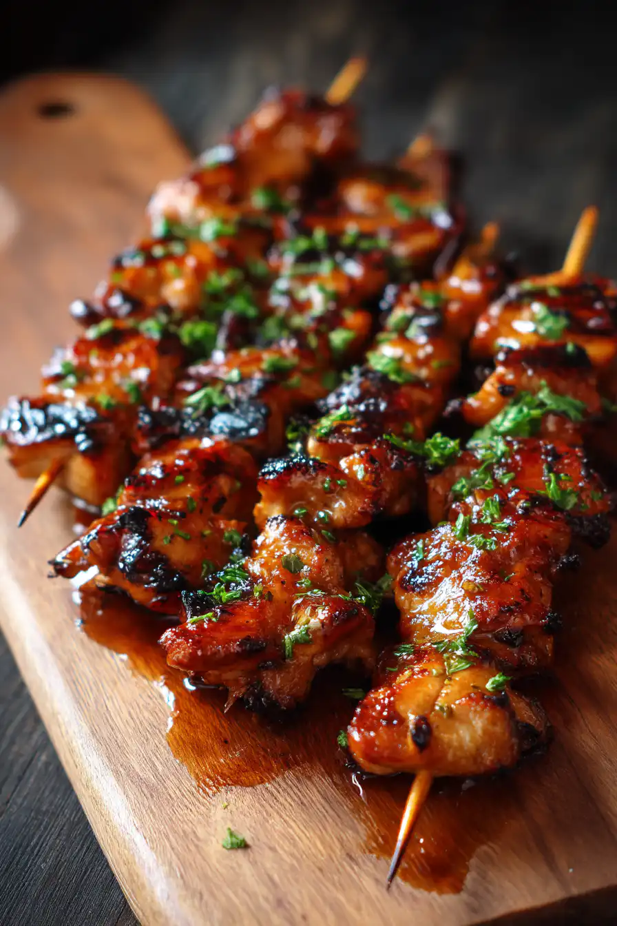 Honey Garlic Chicken Skewers