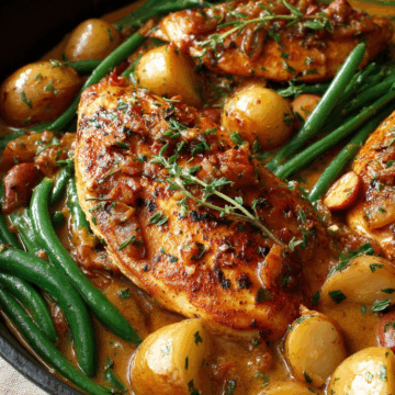 Honey Mustard Chicken, Beans and Potatoes