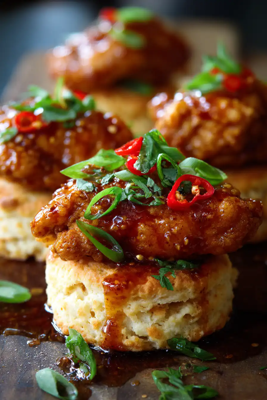 Hot Honey Chicken Biscuits