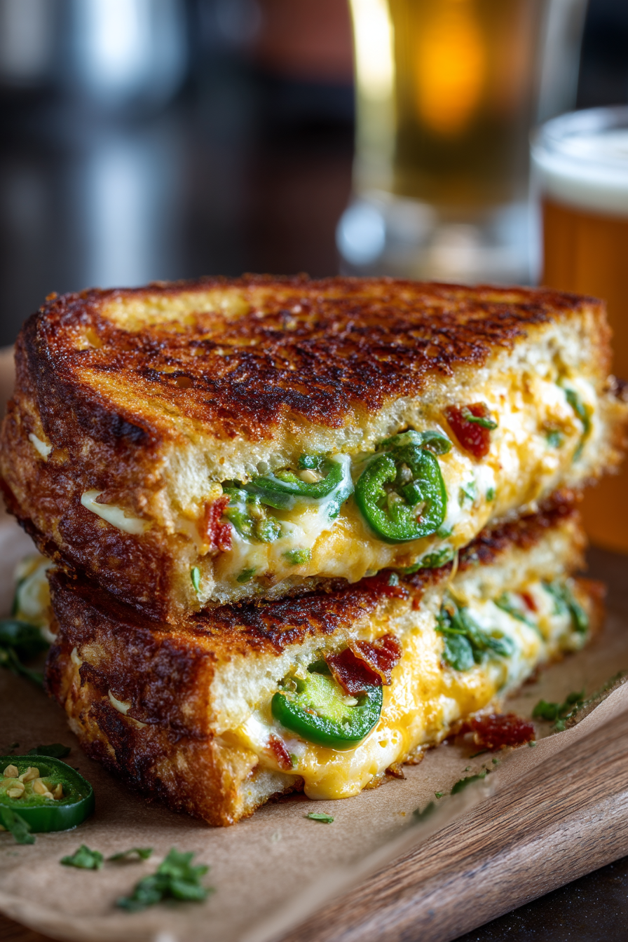 Jalapeno Popper Grilled Cheese Sandwich
