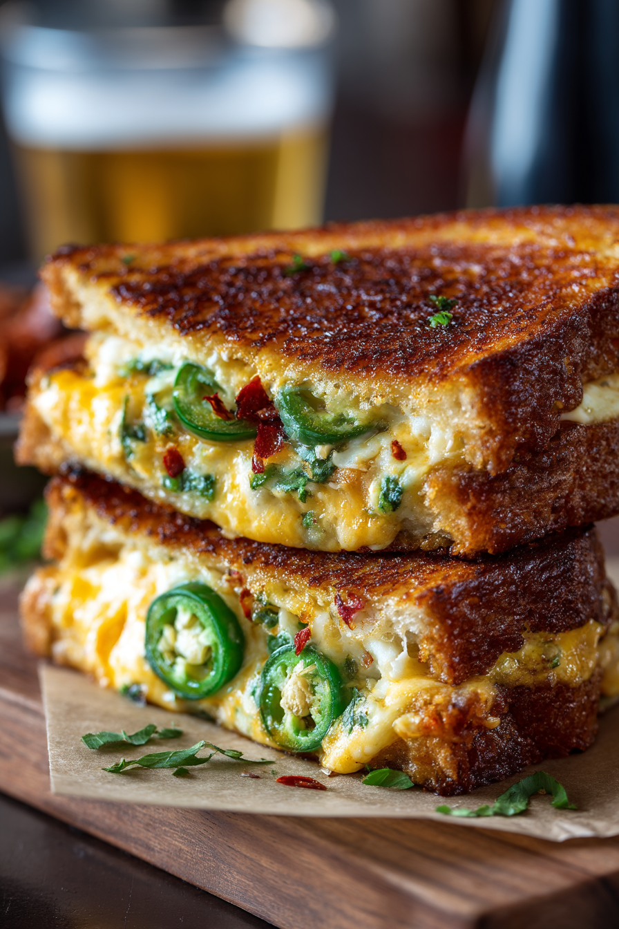 Jalapeno Popper Grilled Cheese Sandwich