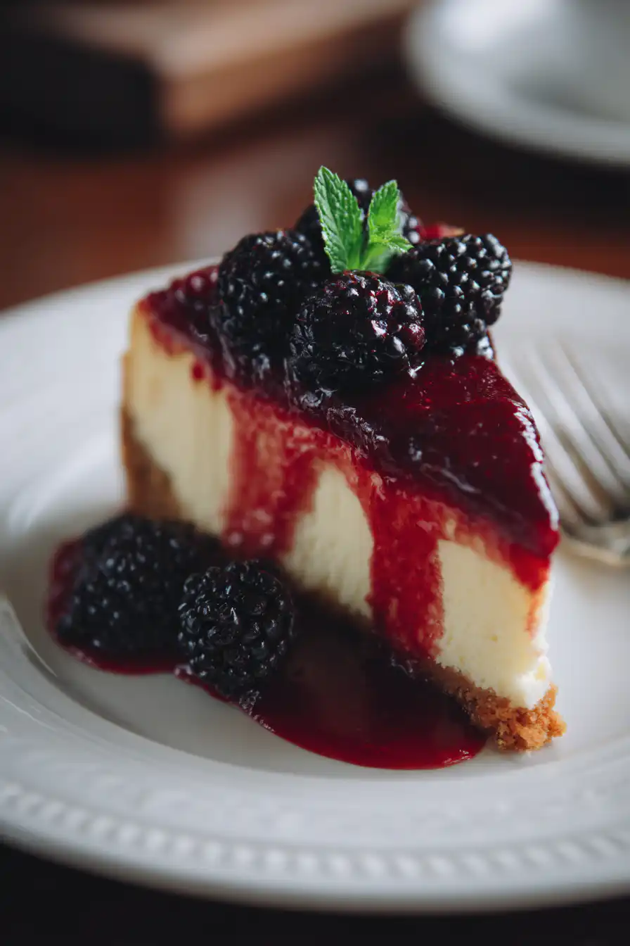 Juicy Blackberry Cheesecake