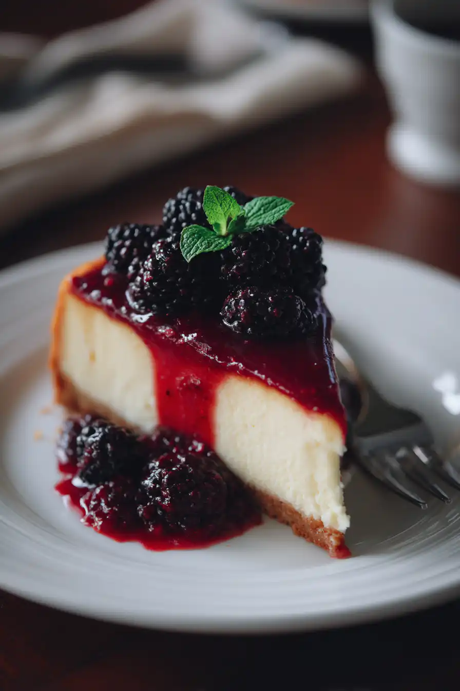 Juicy Blackberry Cheesecake