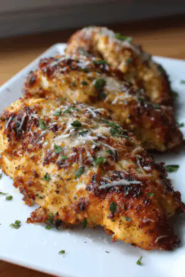 Keto Chicken Recipe - Parmesan Crusted Chicken