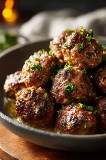 Keto Garlic Butter Meatballs