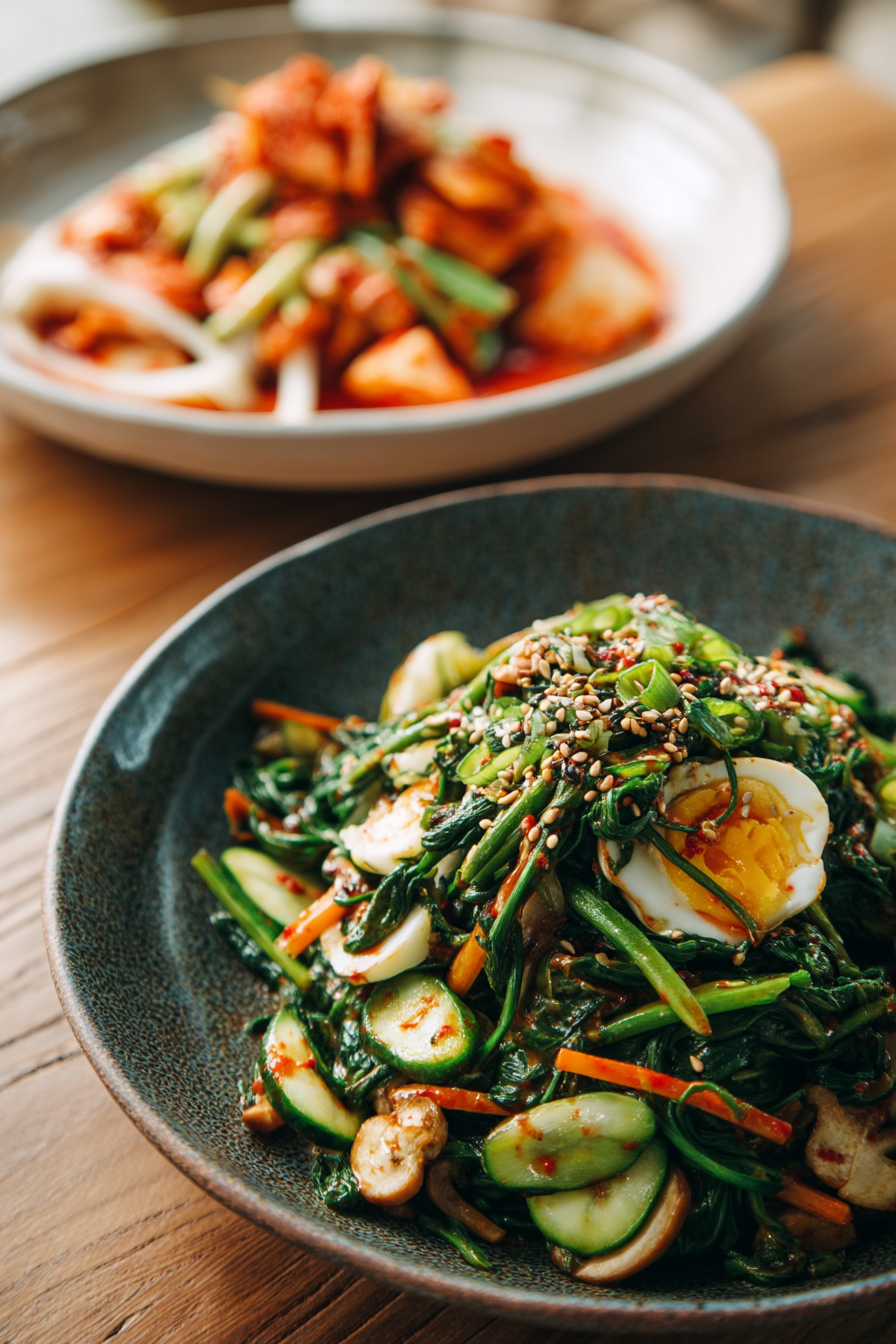 Korean Spinach Salad 2 Ways