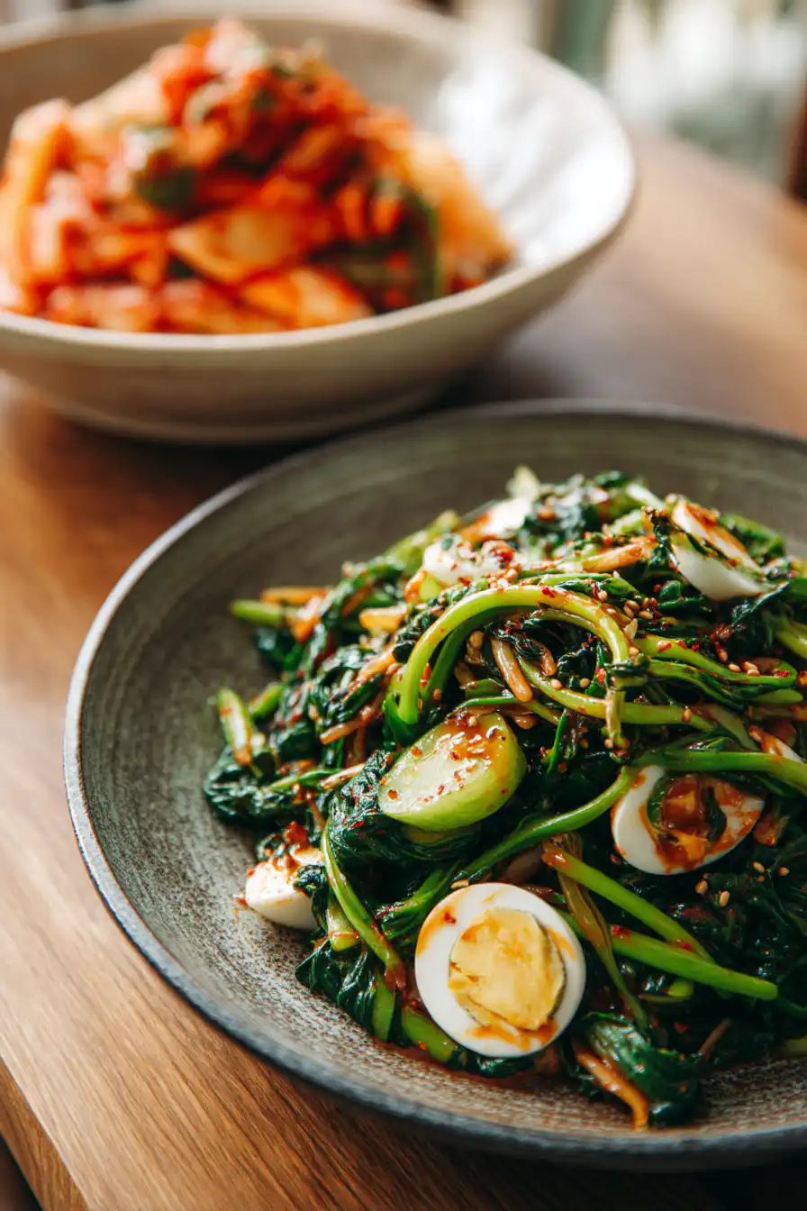 Korean Spinach Salad 2 Ways
