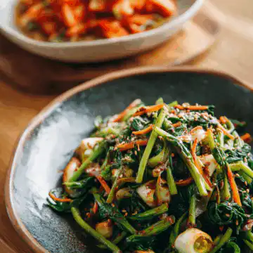 Korean Spinach Salad 2 Ways