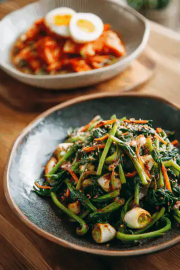 Korean Spinach Salad 2 Ways