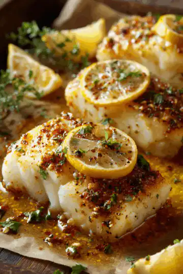 Lemon Butter Baked Cod