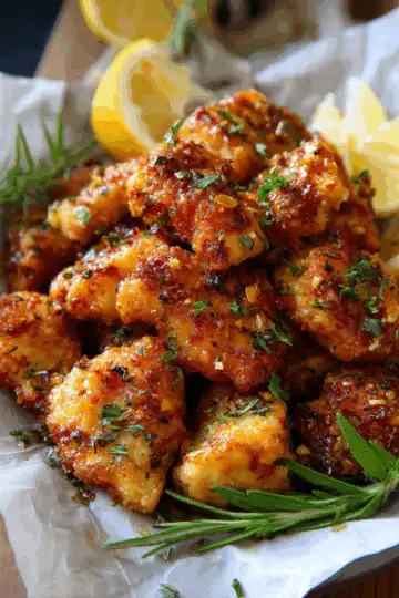 Lemon Garlic Chicken Bites