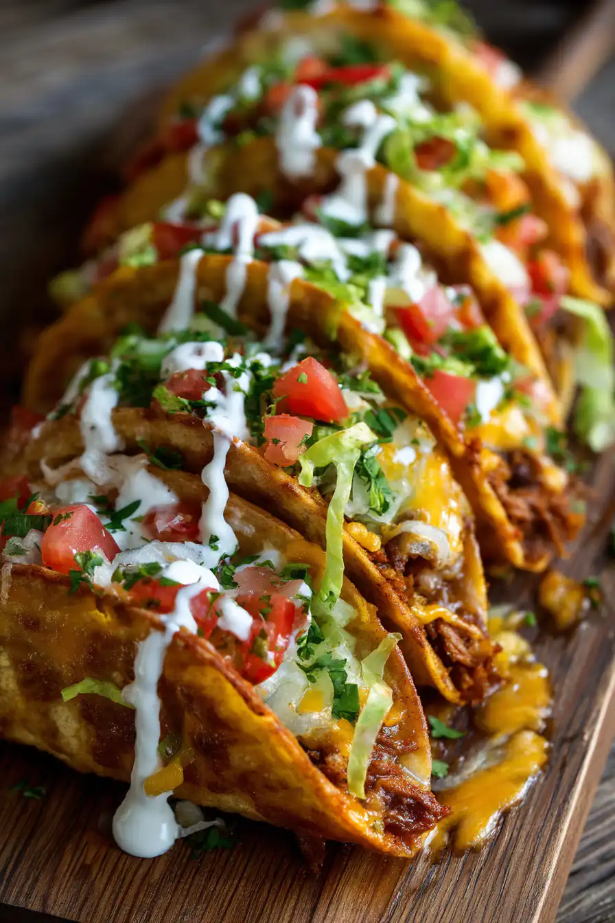 Loaded Cheesy Pocket Tacos