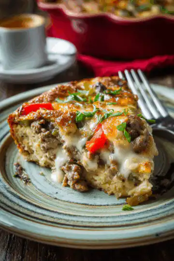 Low Carb Philly Cheesesteak Casserole