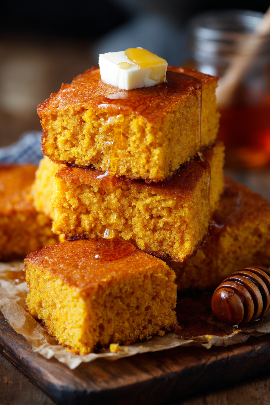 Maple Honey Butter Sweet Potato Cornbread