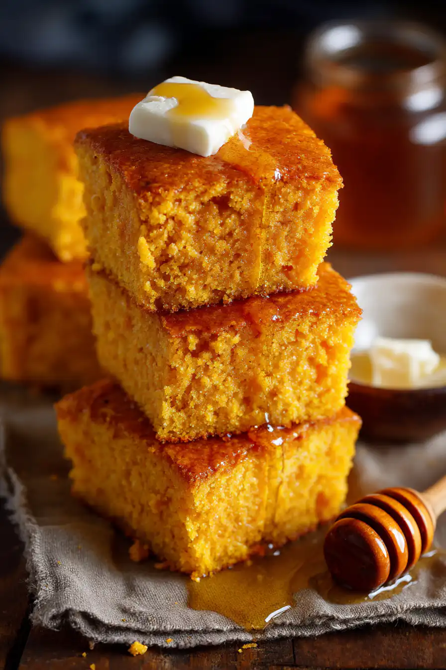 Maple Honey Butter Sweet Potato Cornbread