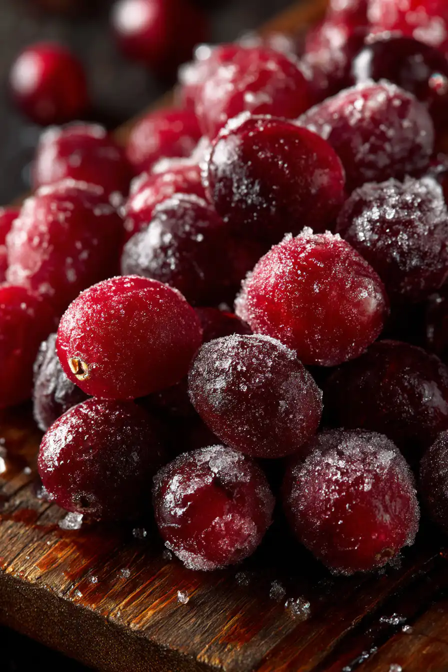 Maple Sugared Cranberries