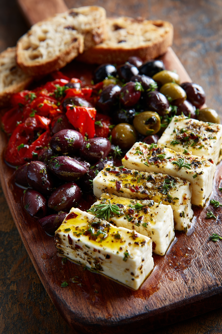 Marinated Cheese and Olives