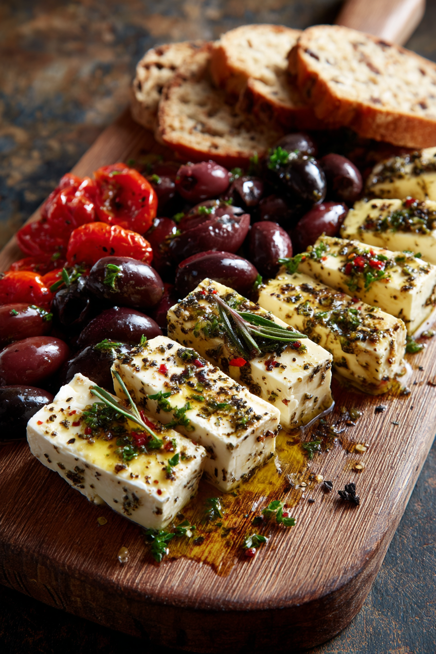 Marinated Cheese and Olives