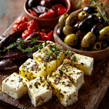 Marinated Cheese and Olives