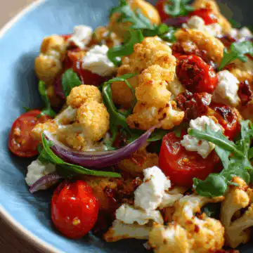 Mediterranean Cauliflower Salad - light meal or side salad