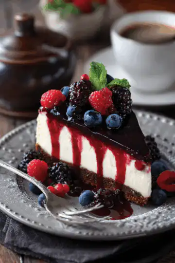 Midnight Berry Bliss Cheesecake