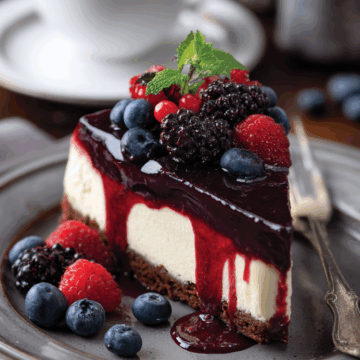 Midnight Berry Bliss Cheesecake