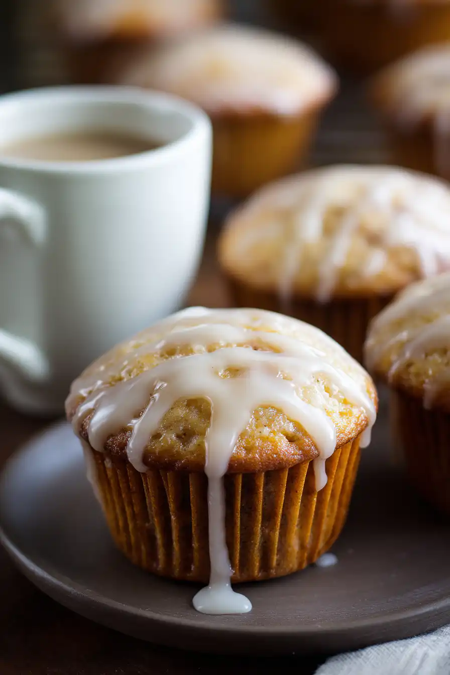 Mini Chai Muffins with Vanilla Bean Glaze