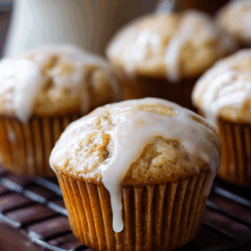 Mini Chai Muffins with Vanilla Bean Glaze