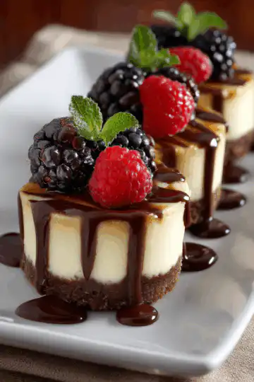 Mini Turtle Cheesecakes