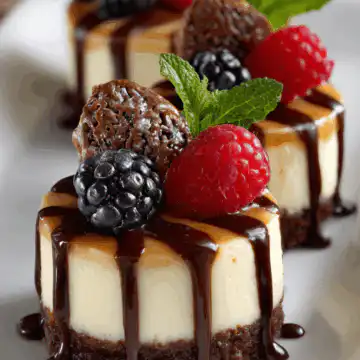 Mini Turtle Cheesecakes