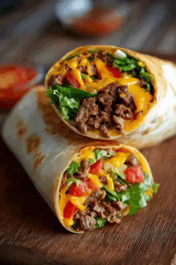 Nacho Cheese Beef Wrap