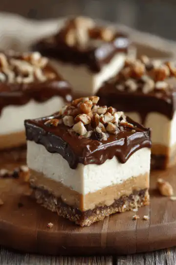 No-Bake Buckeye Cheesecake Bars