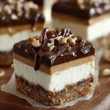 No-Bake Buckeye Cheesecake Bars