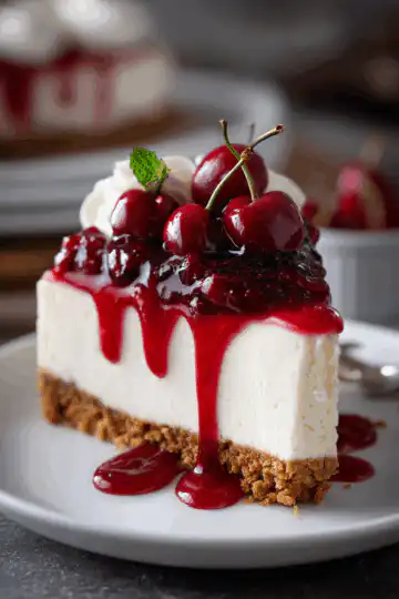 No-Bake Cherry Cheesecake