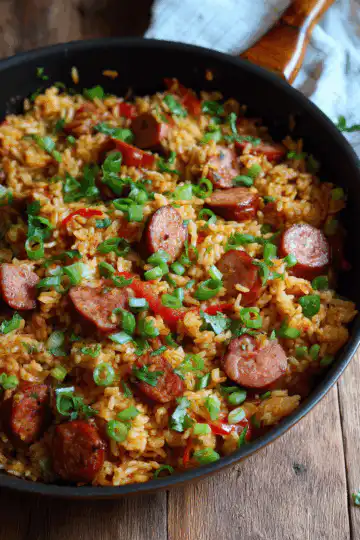 One-Pan Cajun Sausage and Rice Skillet Recipe