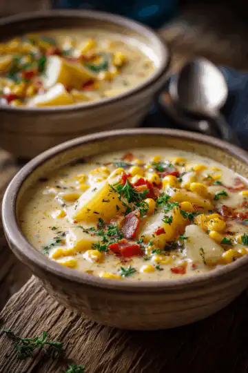 One-Pot Corn & Potato Chowder
