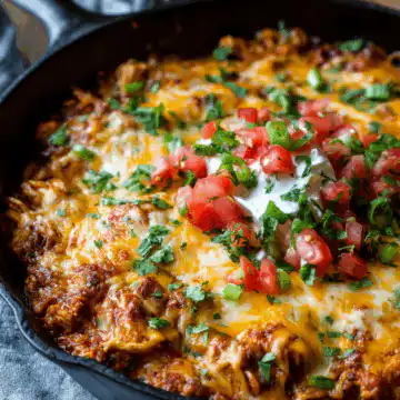 One Pot Keto Low Carb Chicken Enchilada Skillet