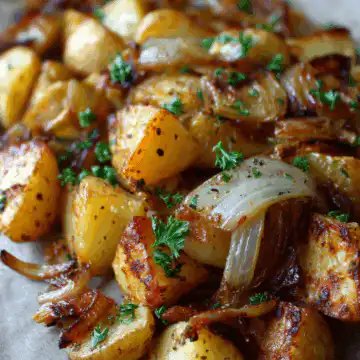 Oven Fried Potatoes & Onions
