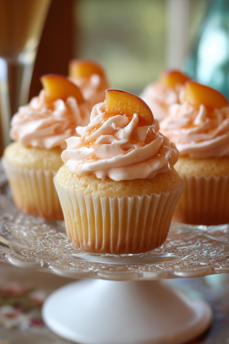 Peach Bellini Cupcakes