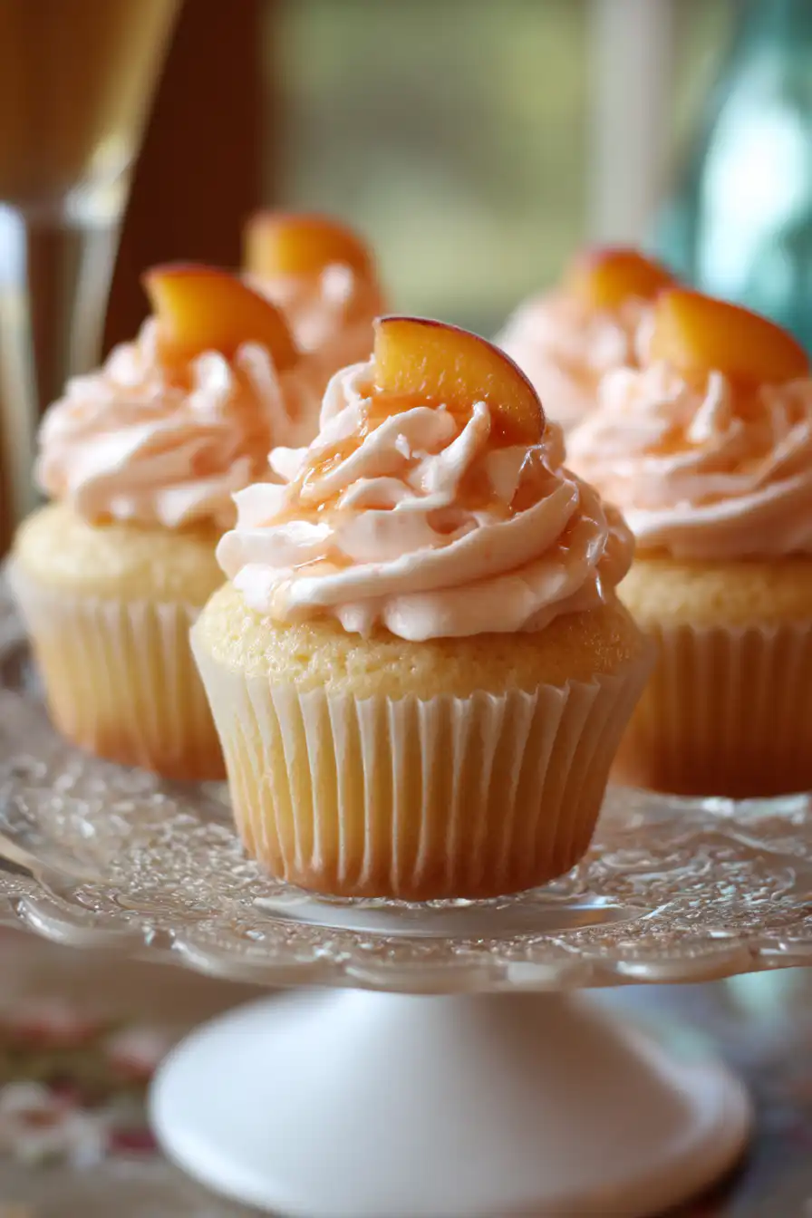 Peach Bellini Cupcakes
