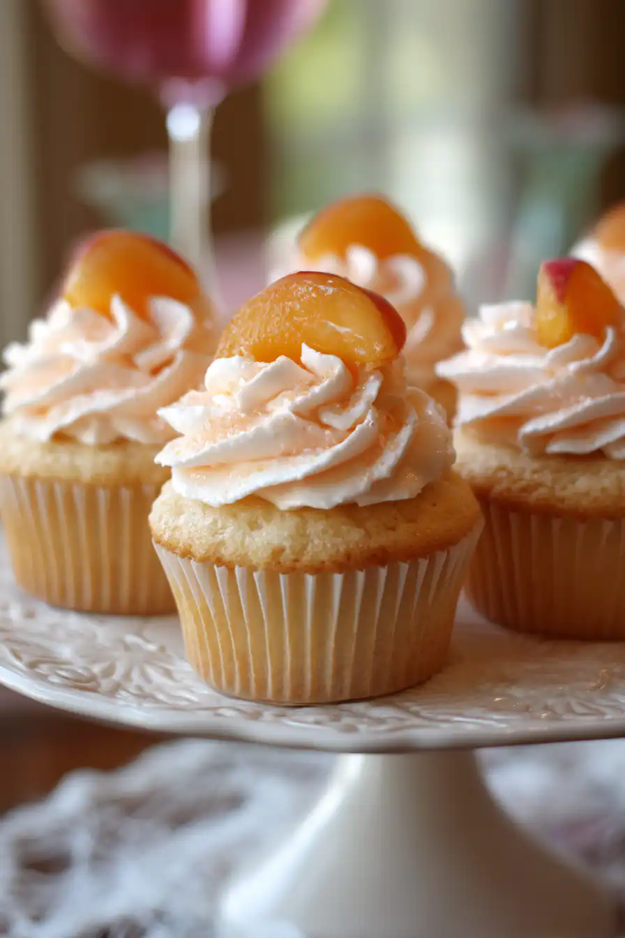 Peach Bellini Cupcakes
