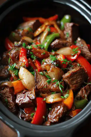 Pepper Steak in a Crock Pot