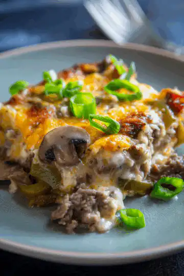 Philly Cheesesteak Casserole
